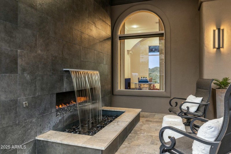 Courtyard Patio Water & Fire Feature
