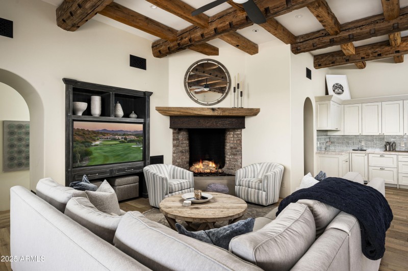 Great Room w/Beam Ceiling