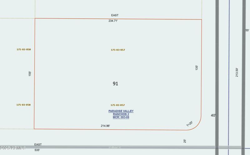 Lot Dimensions from County