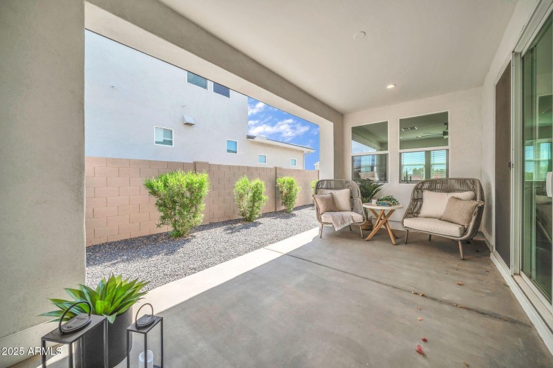 Sideyard Patio Cove near Front