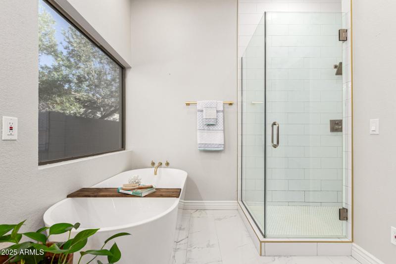 Pedestal Tub & Walk-In Shower