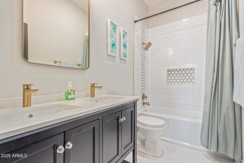 Decorative Tile Surrounding Tub/Shower
