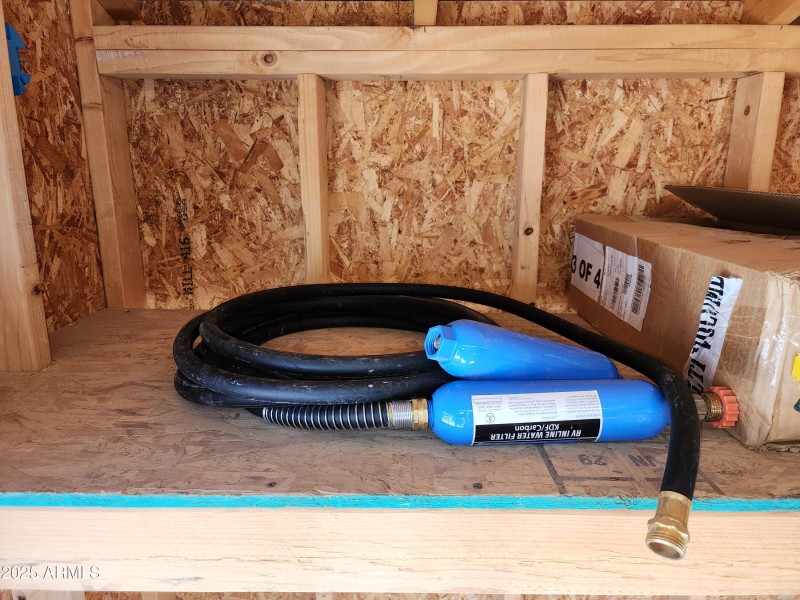 Water hose and filters convey.