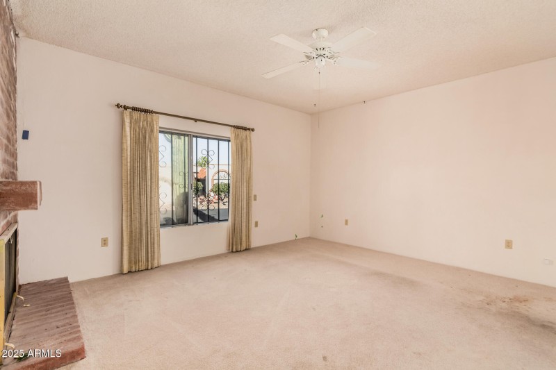 Living Room/Wood Burning Fireplace