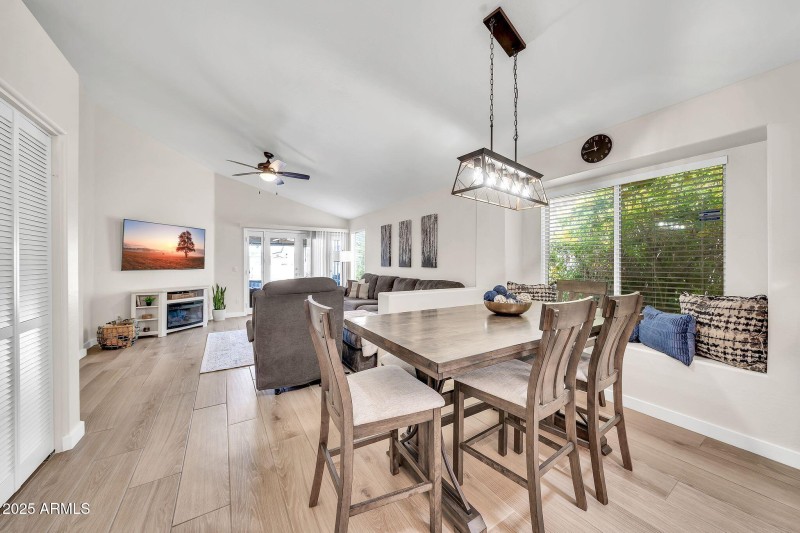 large breakfast nook area
