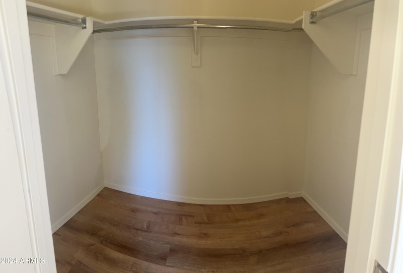 spacious walk-in primary closet