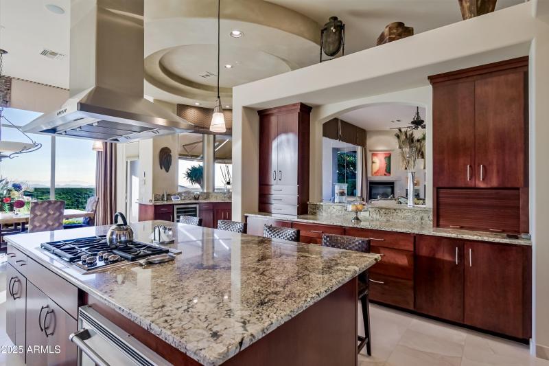 Spacious kitchen island