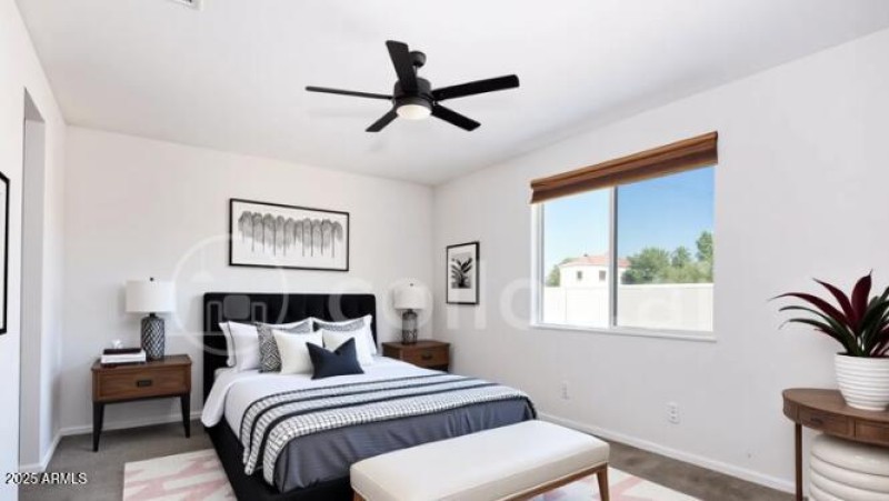 Virtually Staged Primary Bedroom