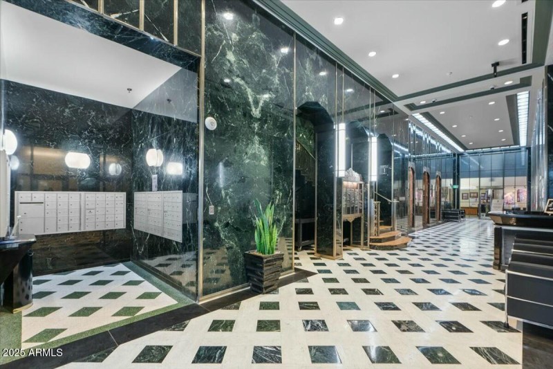 Guard on Duty in Lobby