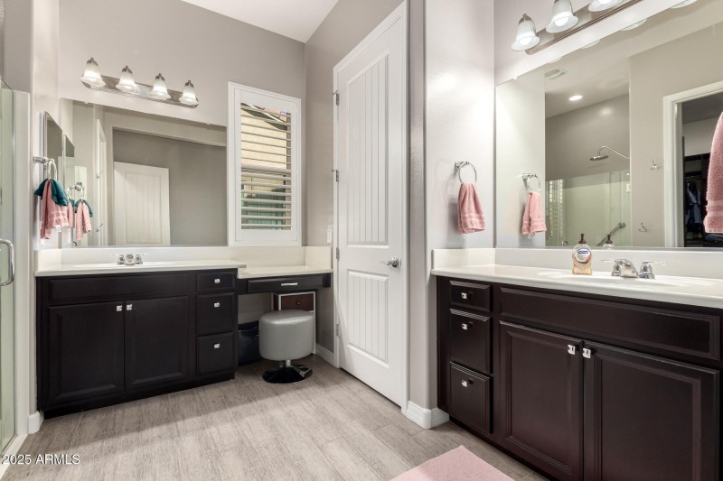 Primary Bathroom with double vanities
