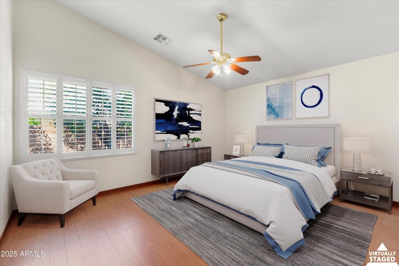 Primary Bedroom Staged