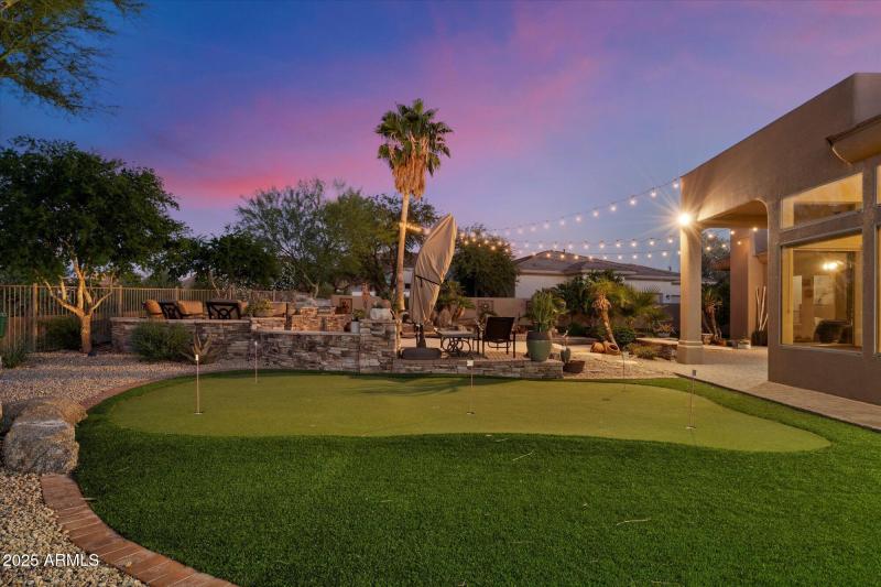Backyard Putting Green View