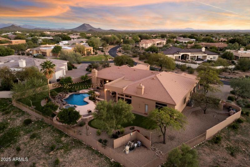 Aerial View at Sunset