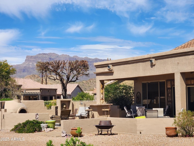 Superstition Mountain view from backyard