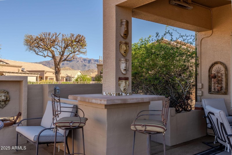 High-top seating area