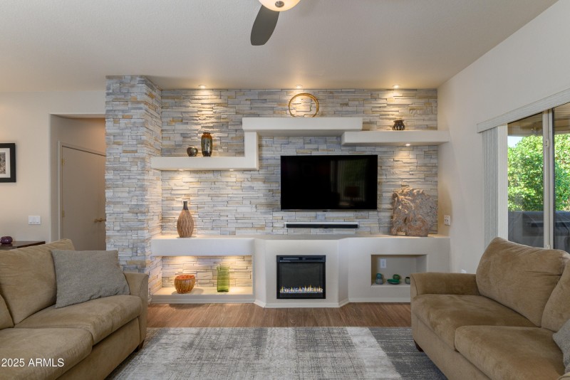 Media Wall with Fireplace