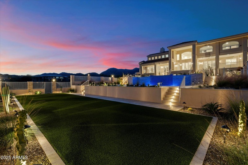 Rear Estate View & Terraced Grounds