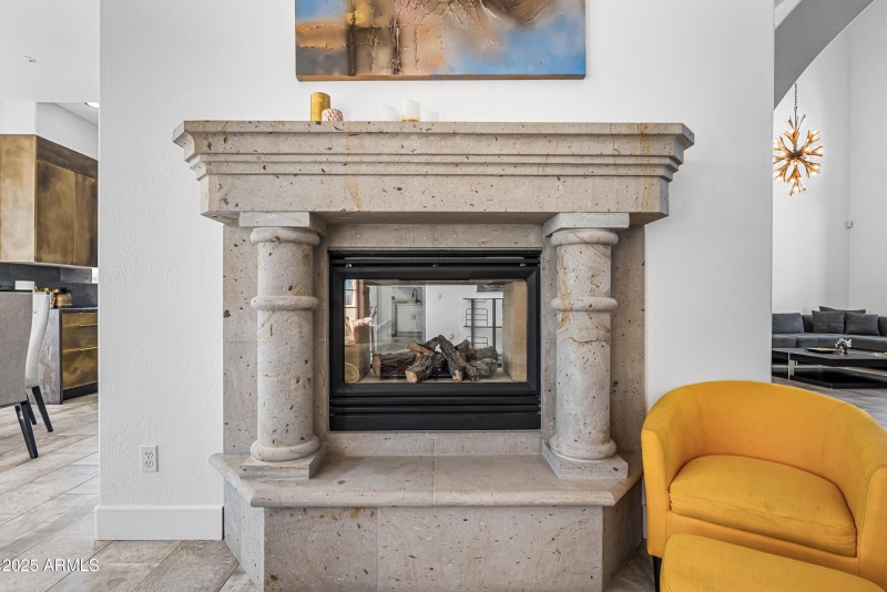Two way fireplace