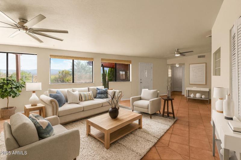 Virtually Staged Living Room