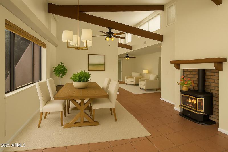 Virtually Staged Dining Room