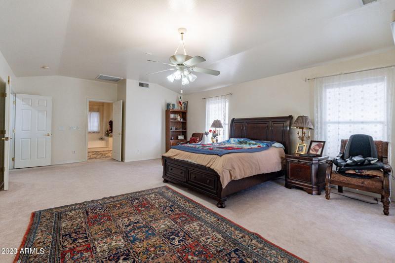 Primary bedroom toward bathroom