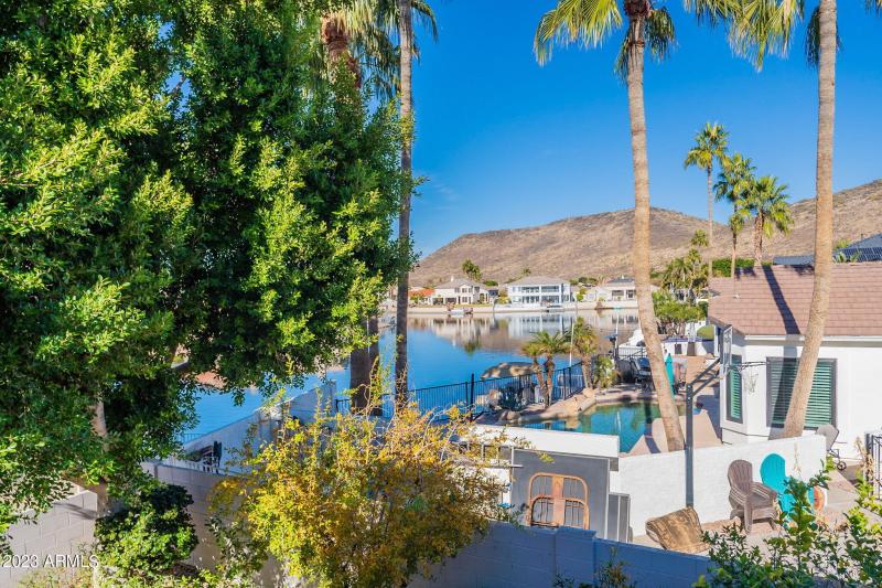 Lake and mountain views from upstairs