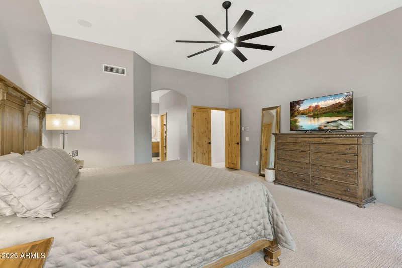 Primary Bedroom View to Bath