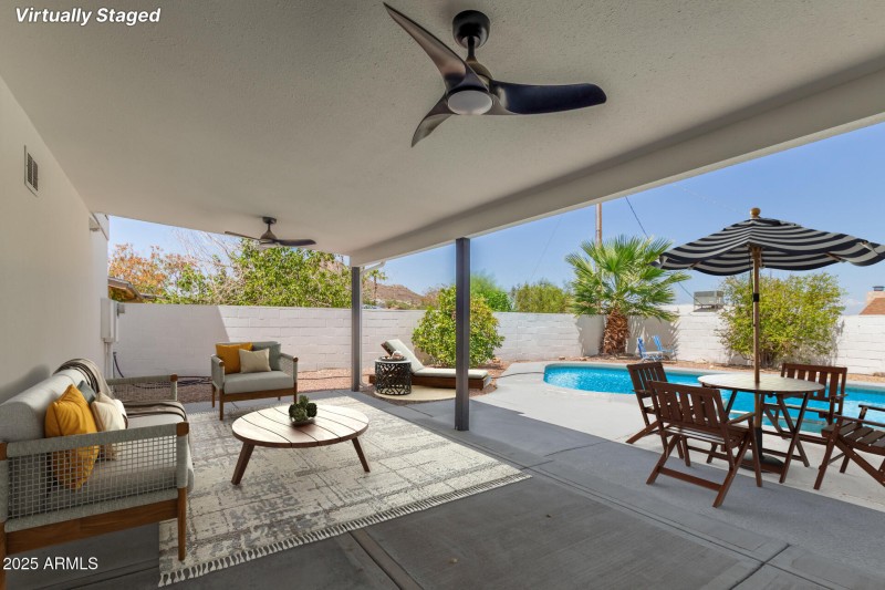 Covered Patio Furnished