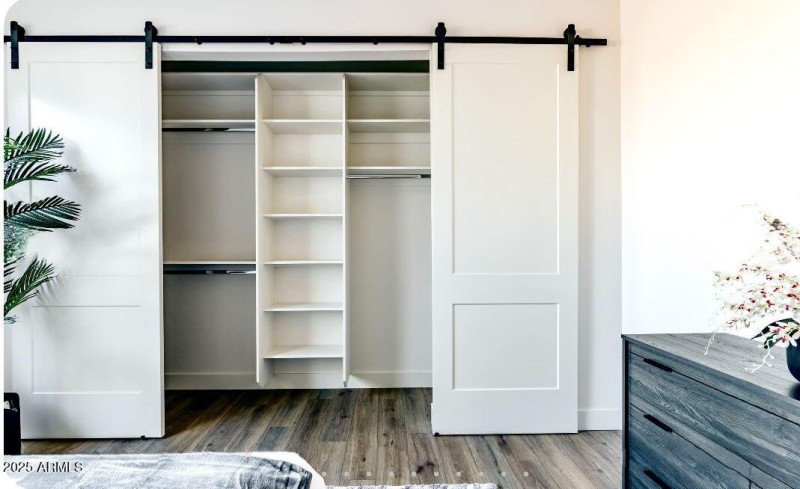 Barn door closet