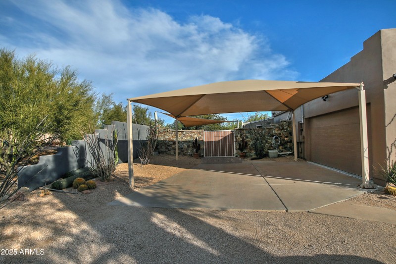 Covered Parking outside 2 car garage