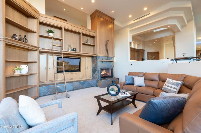 Two-Story Library Wall