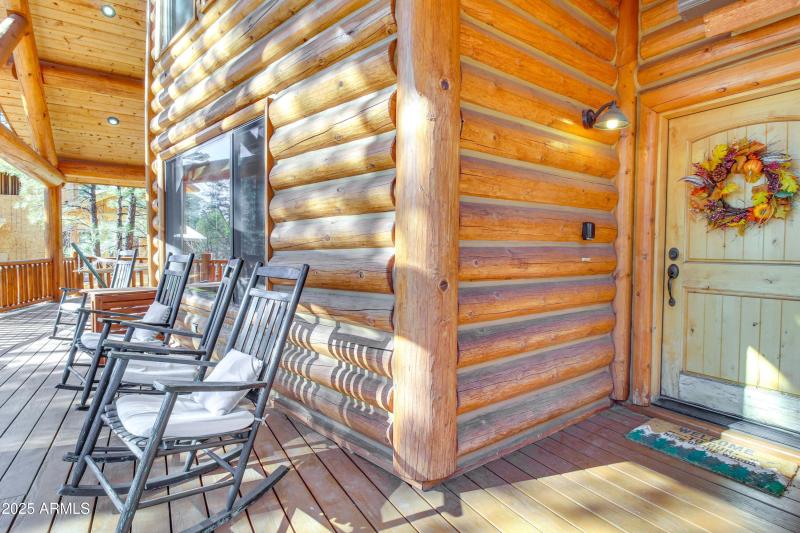 Front door and covered porch