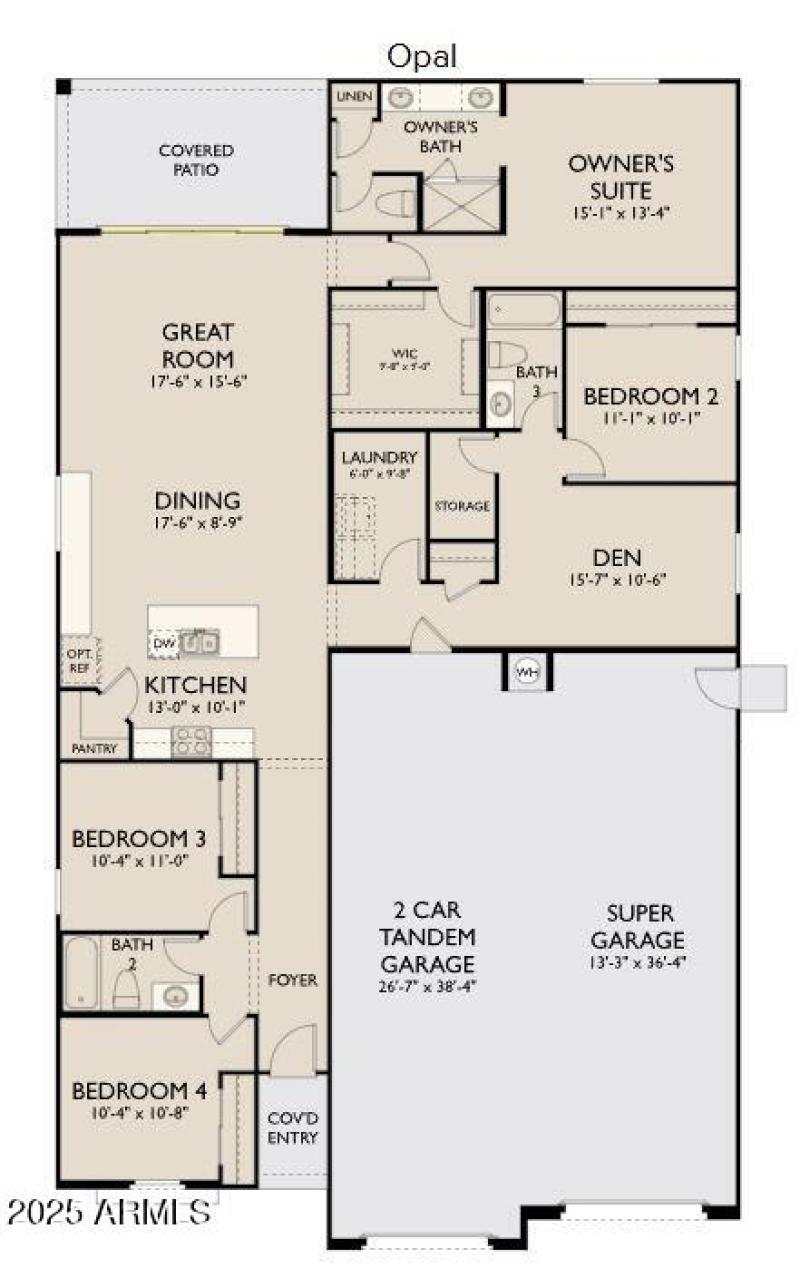 Opal - Right Garage - Center Slider