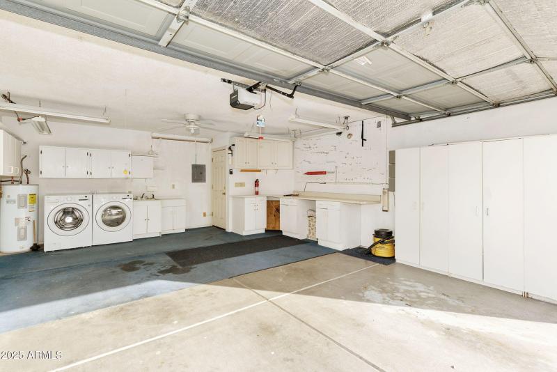 Double car garage and storage