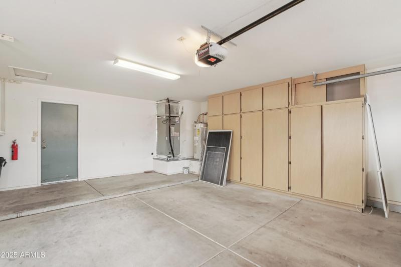 Two car garage with storage