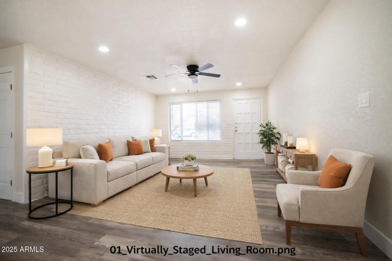 virtually stage living room