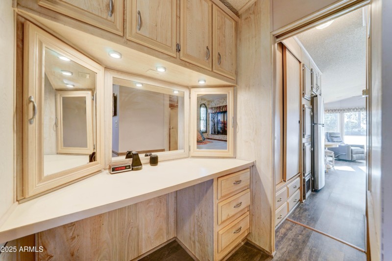 bedroom has well designed storage