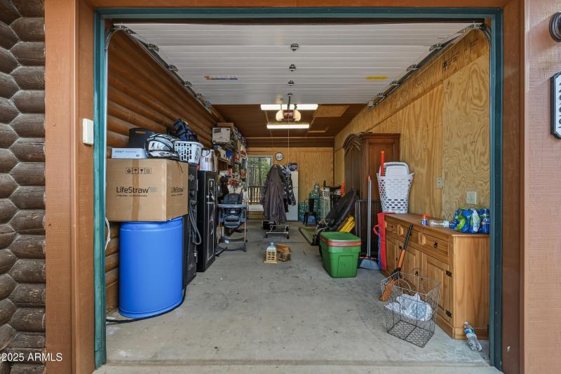 Inside attached garage