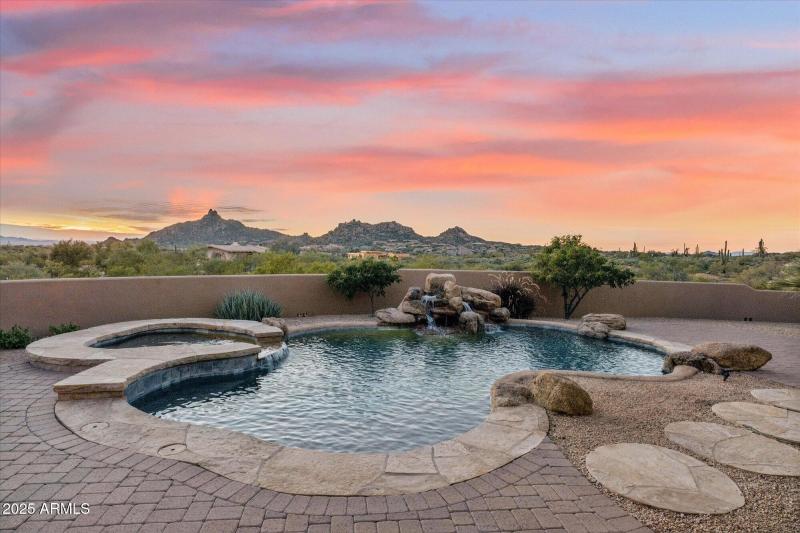View of Pinnacle Peak at Sunset