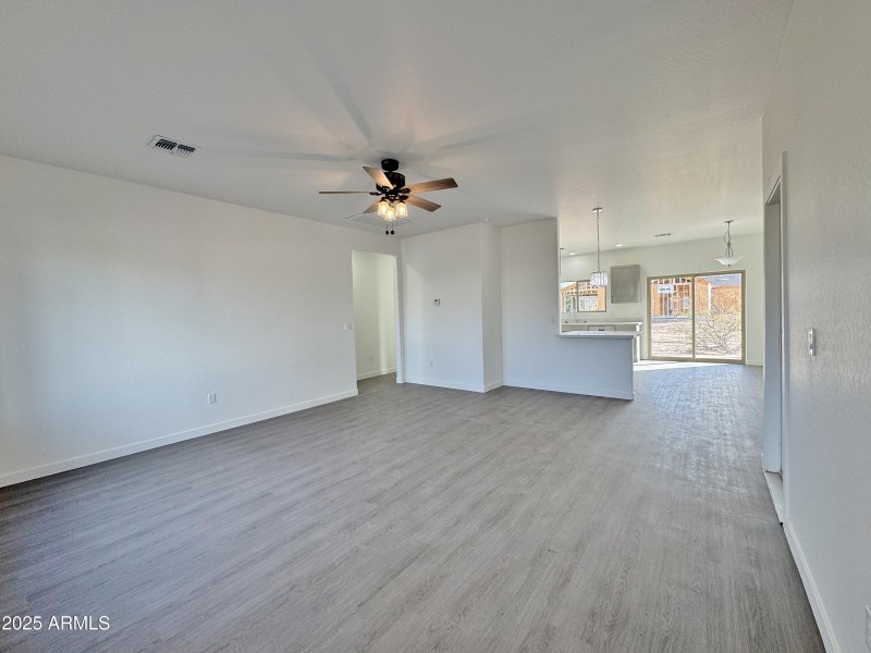 living room from front entry