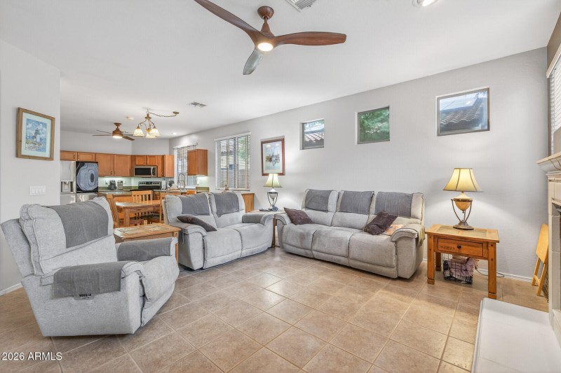 view from back porch into the home