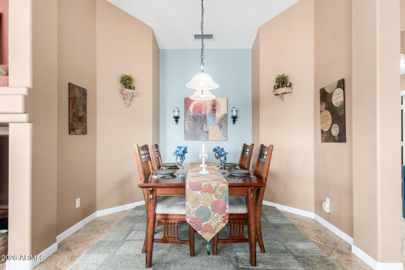 Elegant formal dining area