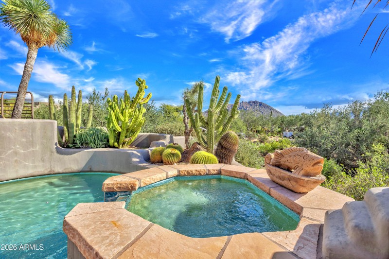 Sparkling pool and spa