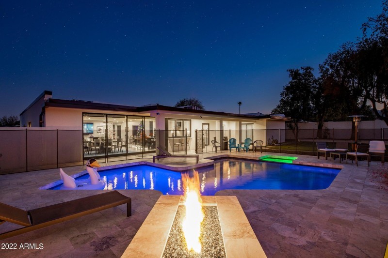 Backyard with Heated Pool