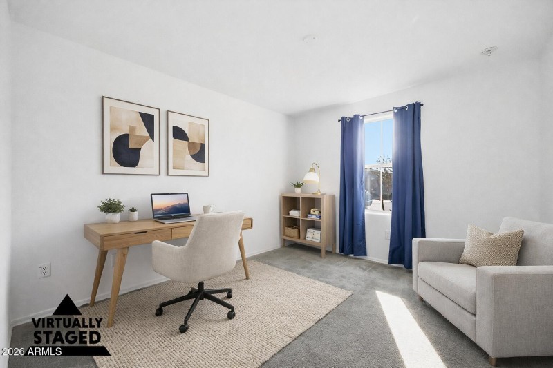 Virtually Staged Downstairs Den/Office