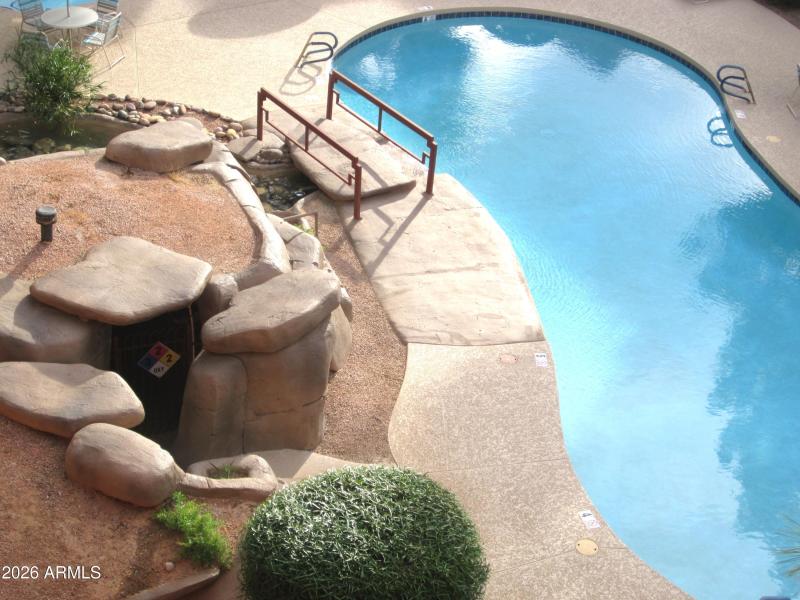 2 411 ZOOM VIEW OF POOL WITH BRIDGE