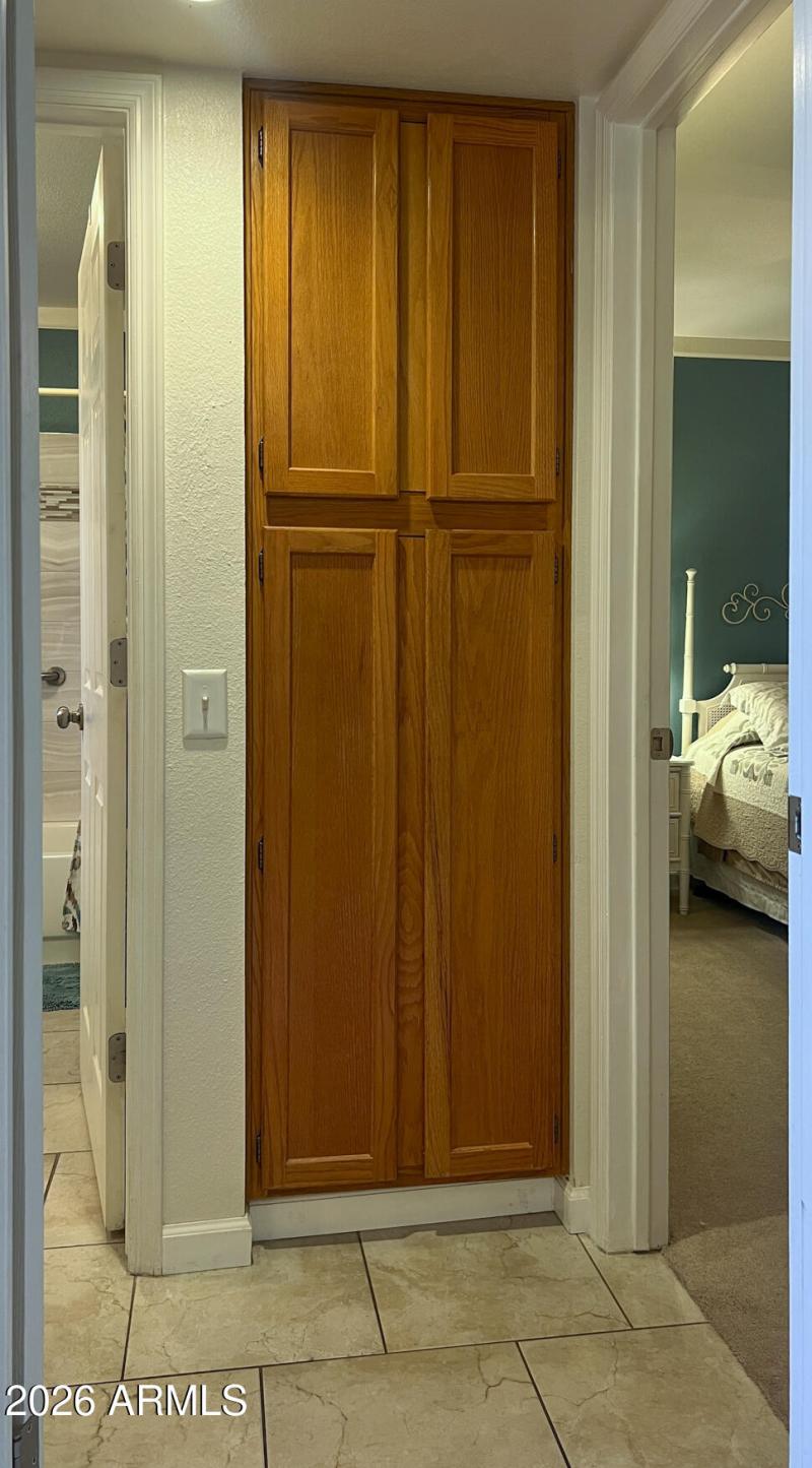 linen closet for guest suite