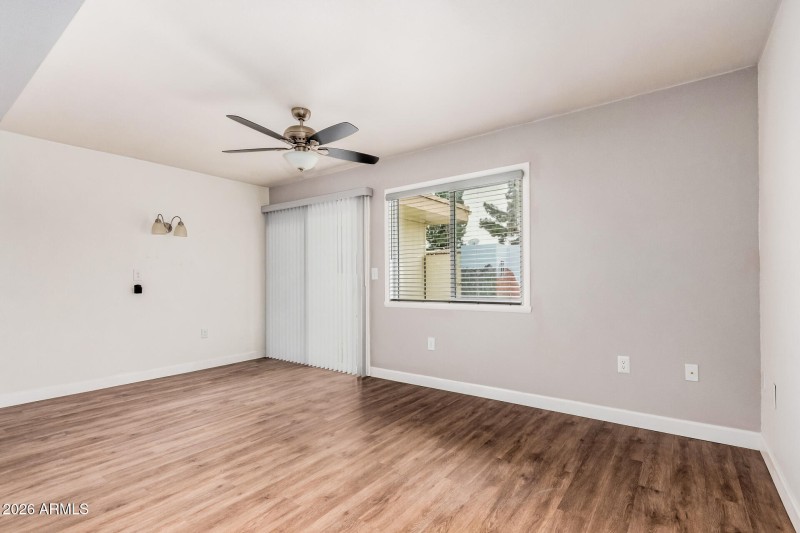 Ceiling fan, New Slider & Window.