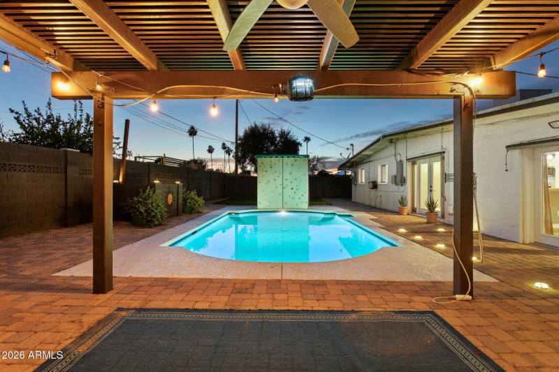 View from poolside ramada