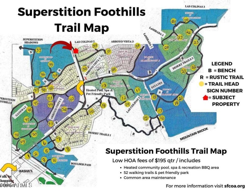 Superstition Foothills Trail Map